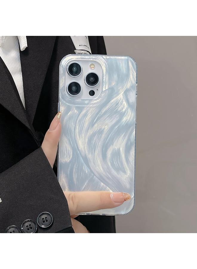 Zaboon Case For iPhone 13 Pro Hot Silver Stamp Gradient Feather Acrylic Hybrid TPU Phone Case - Image 4