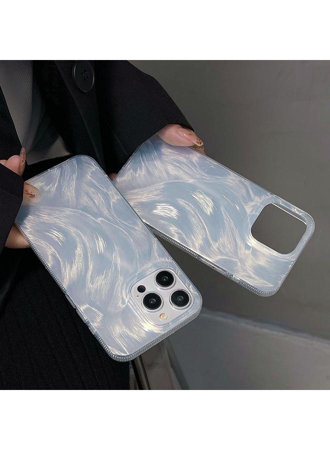 Zaboon Case For iPhone 13 Pro Hot Silver Stamp Gradient Feather Acrylic Hybrid TPU Phone Case - Image 3