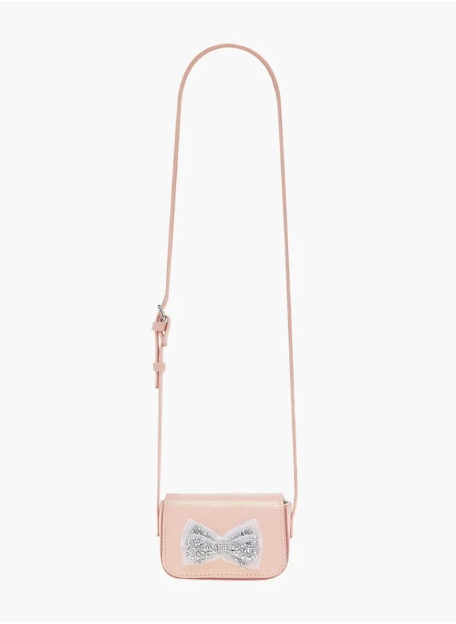 Flora Bella By Shoexpress Girls Embellished Crossbody Bag With Adjustable Strap And Magnetic Closure Ramadan Collection