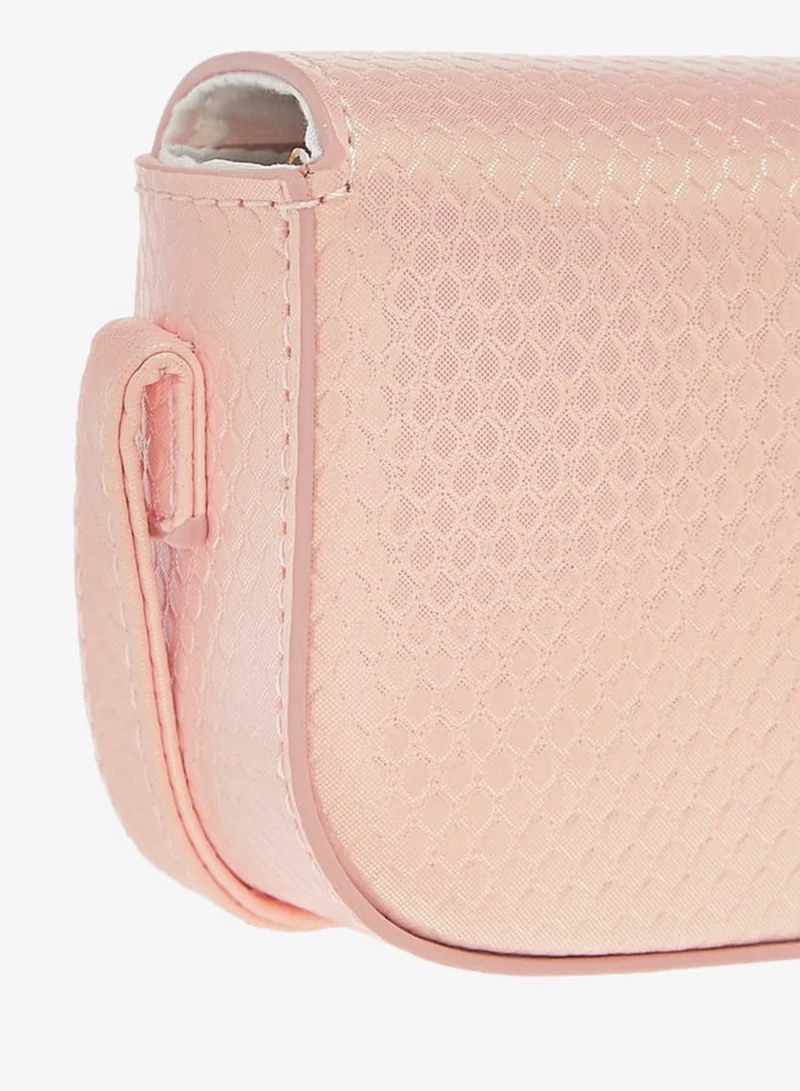 Flora Bella By Shoexpress PINK Girls Embellished Crossbody Bag With Adjustable Strap And Magnetic Closure for Women | Best Price UAE