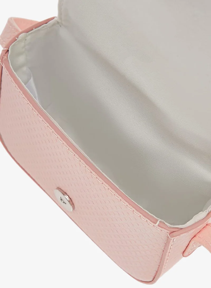 Flora Bella By Shoexpress PINK Girls Embellished Crossbody Bag With Adjustable Strap And Magnetic Closure for Women | Best Price UAE