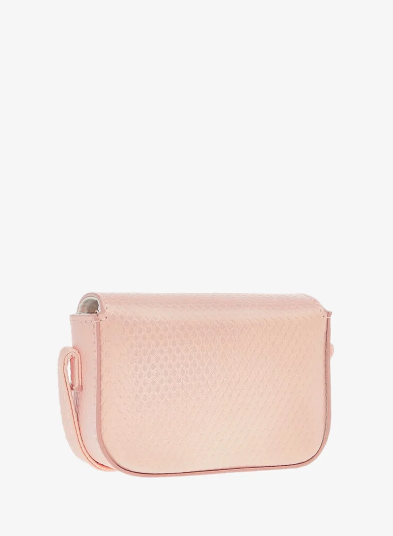 Flora Bella By Shoexpress PINK Girls Embellished Crossbody Bag With Adjustable Strap And Magnetic Closure for Women | Best Price UAE