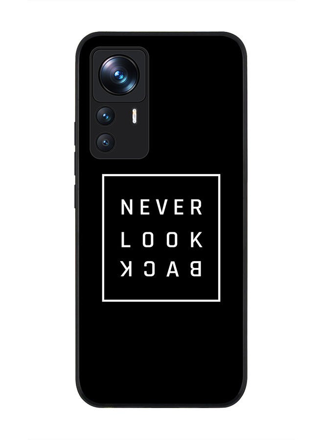Stylizedd Rugged Black edge case for Xiaomi 12T/12T Pro Slim fit Soft Case Flexible Rubber Edges Anti Drop TPU Gel Thin Cover - Never look back - Image 1
