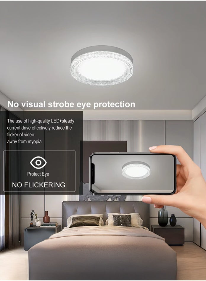 MODI ضوء سقف LED دائري 36 واط – 3800 لومن فائق السطوع، ضوء بانل 230 مم للمطبخ، المكتب، غرفة النوم – مصباح SMD موفر للطاقة، 220-240 فولت تيار متردد، CRI >80، PF >0.5 – هيكل بلاستيكي - Image 2