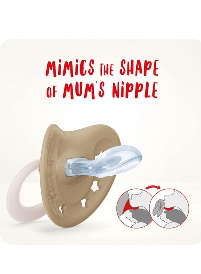 نوك لهّايات NUK | 2 عبوة لهّايات | حلمة قلوب | لهّايات سيليكون خالية من مادة BPA | لهّايات مضادة للتفلطح | لعبة تسنين الأطفال - Image 4