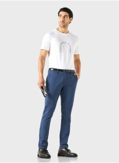 Iconic Iconic Slogan Print Crew Neck T-shirt with Short S  - Image 4