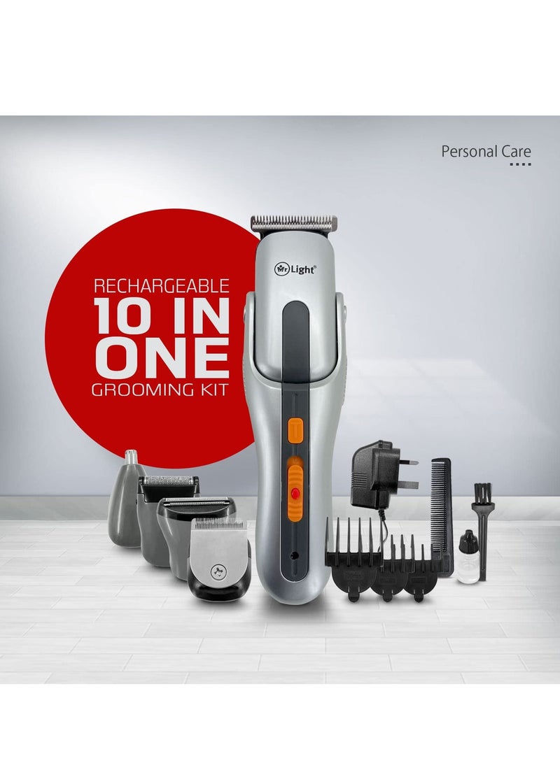 مستر لايت عشرة في واحد ، أداة تشذيب الشعر ذات 5 مواضع ، وقت استخدام لاسلكي 40 دقيقة - Image 1