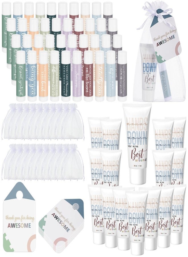 Heigble 30 Sets Bulk Gifts for Women Hand Cream and Lip Balm Set Inspirational Hand Lotion Thank You Gift for Employee Appreciation Office Staff Female Coworker Team Teacher Nurses Guests - Image 1