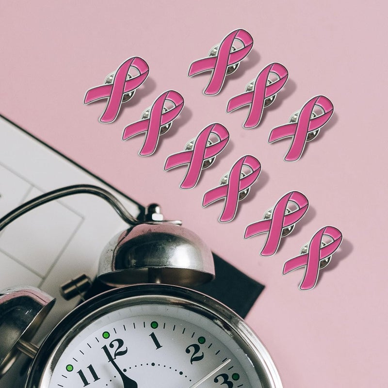 CHEROO Store 10/30/50/100/200 pack Pink Ribbon Breast Cancer Awareness Lapel Pins - Image 4