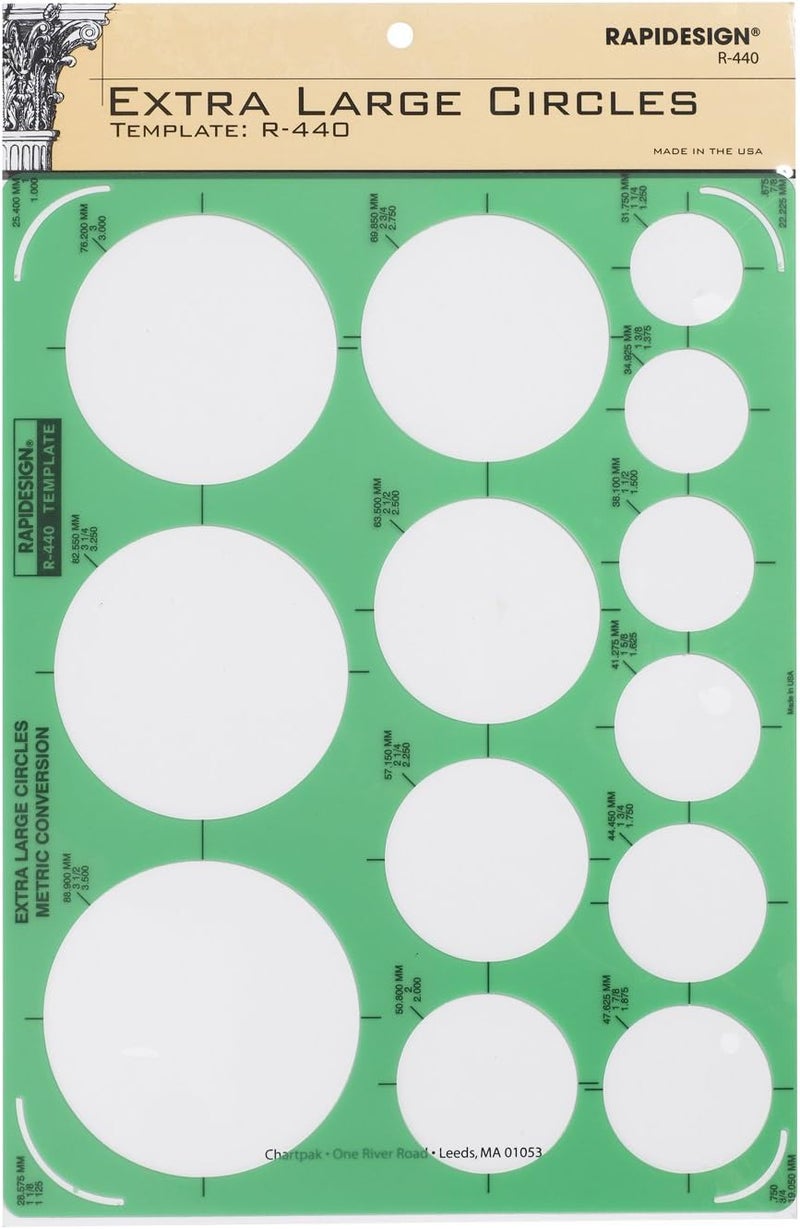 Extra Large Circles Template, 1 Each (R440)