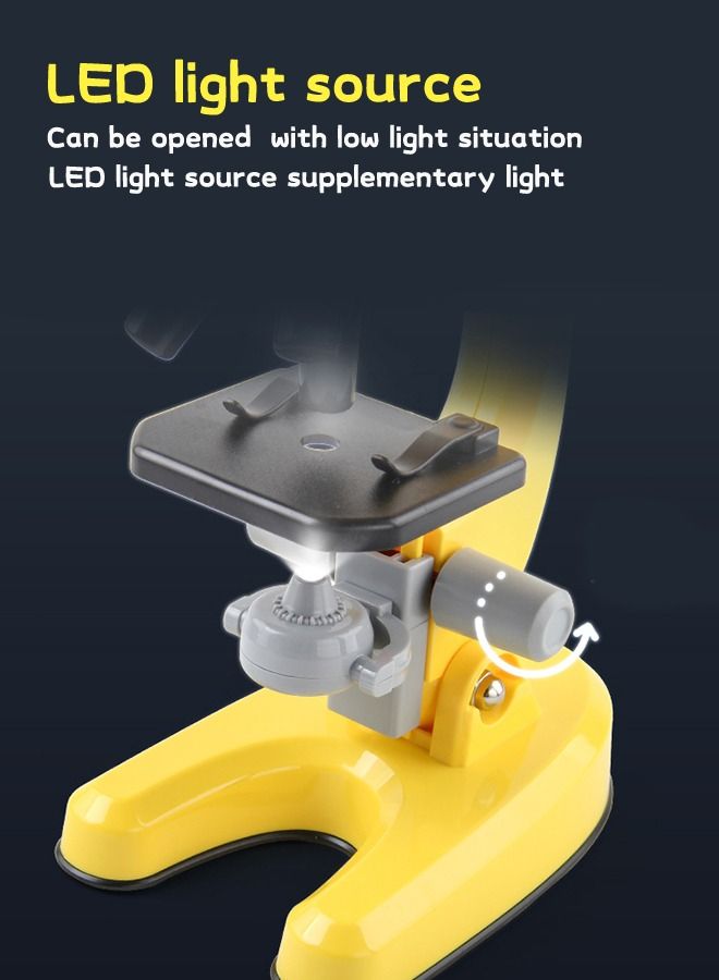 GROIC Kids Microscope Science Microscope Kits Little World Science Kits Beginner Microscope Kit with LED 100X 400X and 1200X Magnification Kids Educational Toy Preschool Science Toy - Image 3