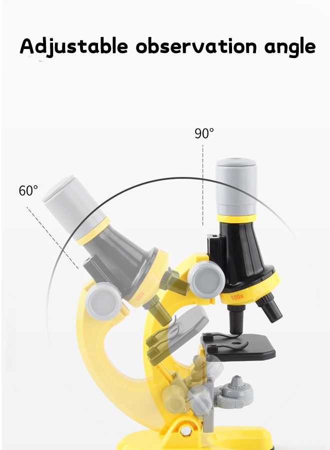 GROIC Kids Microscope Science Microscope Kits Little World Science Kits Beginner Microscope Kit with LED 100X 400X and 1200X Magnification Kids Educational Toy Preschool Science Toy - Image 4