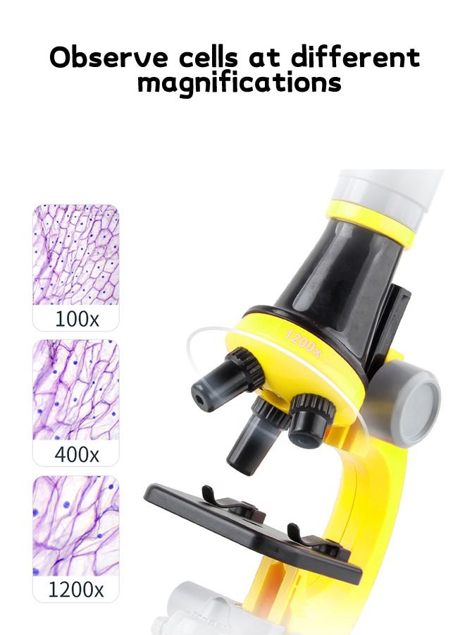 GROIC Kids Microscope Science Microscope Kits Little World Science Kits Beginner Microscope Kit with LED 100X 400X and 1200X Magnification Kids Educational Toy Preschool Science Toy - Image 5