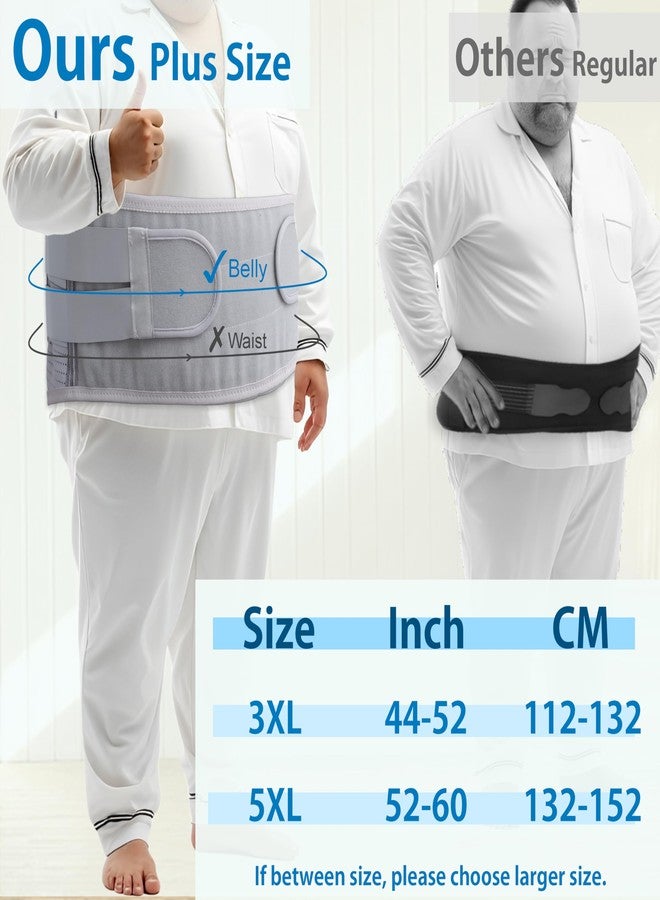 King Mills Plus Size Back Brace, Ergonomic Design Back Support Brace, Obese Belly Support for Sciatica Pain Relief, Scoliosis. Customizable Supports Bars – Fits Belly from 52" to 60" - Image 2
