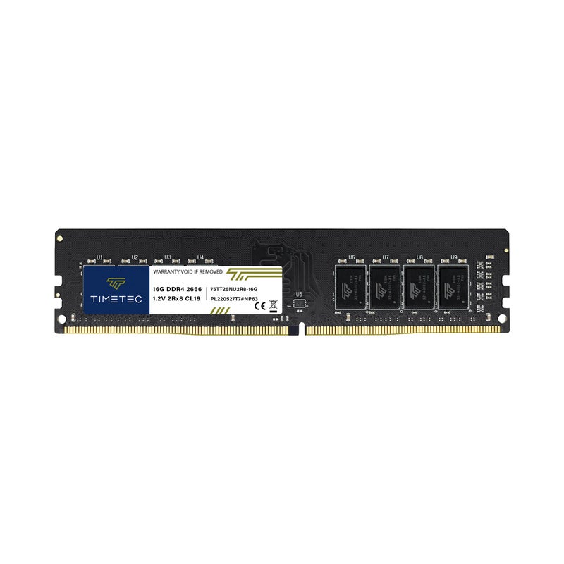 Timetec Premium 16GB DDR4 2666MHz PC4-21300 Non-ECC Unbuffered 1.2V CL19 2Rx8 Dual Rank 288 Pin UDIMM Desktop Memory RAM Upgrade (16GB) - Image 1