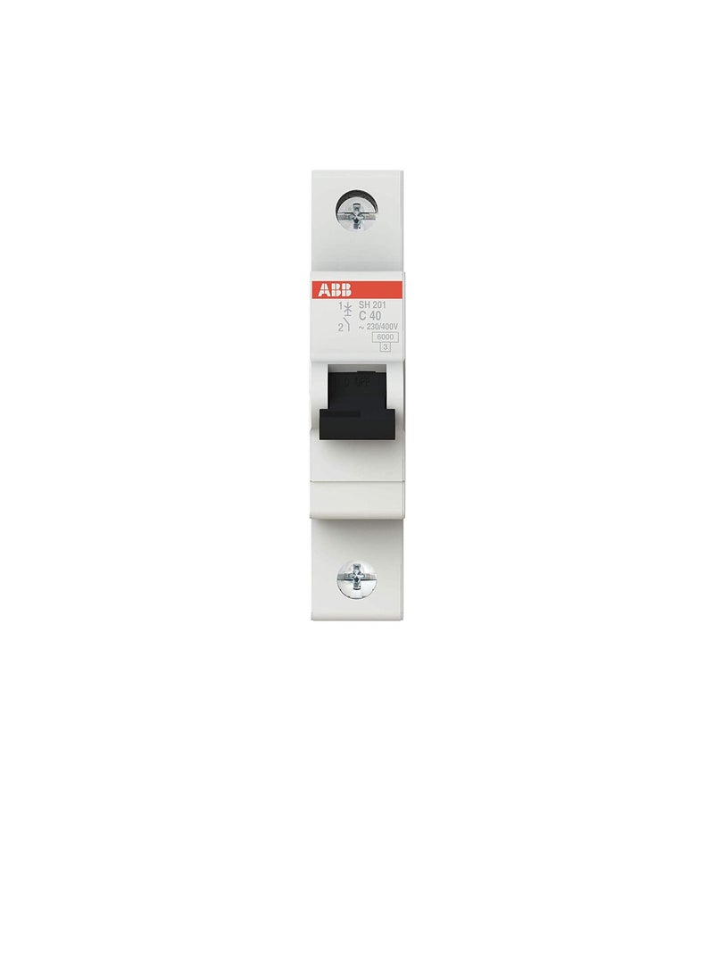 ABB ABB Miniature Circuit Breaker 40A SP MCB 6KA TYPE C SH201-C40 2CDS211001R0404  - Image 1