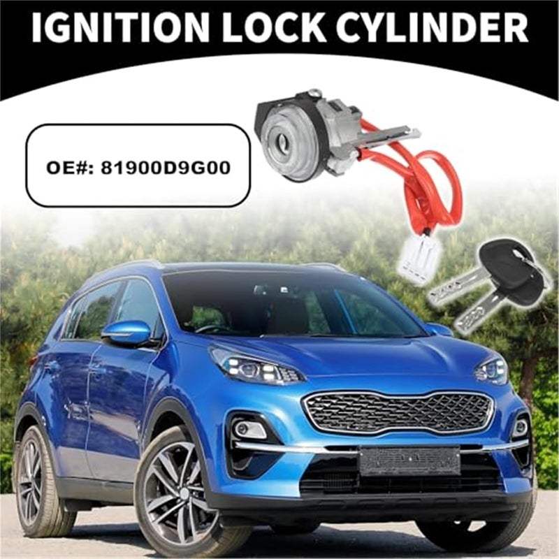 DEMULAX Ignition Lock Cylinder with Keys for Kia Sportage - Image 2