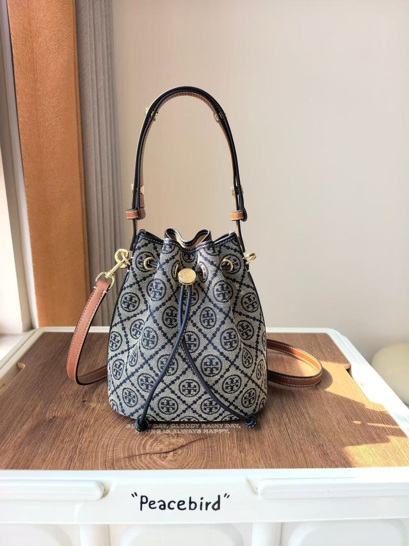 Tb Year Of The Snake Limited Drilling Reading Flower Vintage Drawstring Bucket Bag All-Match Texturized Shoulder Crossbody Women'S Bag - Image 3