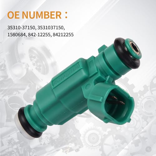 AISHAN 6PCS Fuel Injectors 4 Holes Compatible with Hyundai Santa Fe Sonata Tiburon Tucson, for Kia Optima Sportage Rio Rio5 V6 1.6L 2.5L 2.7L Replace# 35310-37150 1580684 842-12255 - Image 5