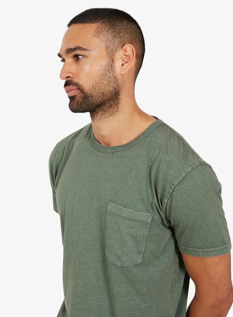 BRAVE SOUL MENS CREW NECK TSHIRT WITH RIB NECK