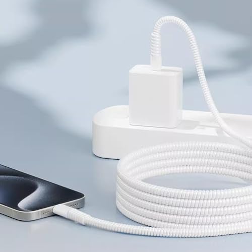 NOTYEX Ultimate Spiral Chargers Cable Protector Protective Sleeve Cover, Headphone Saver for Mobile Phone, iPhone and Android Charging Cables (Shine 1 PEC) - Image 5