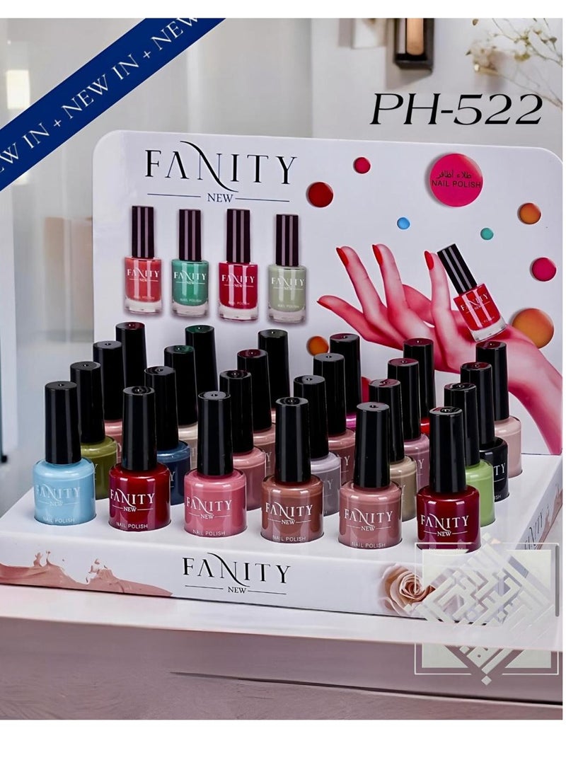 فانيتي طلاء الأظافر الجل الجديد ذو الألوان النقية 24 قطعة