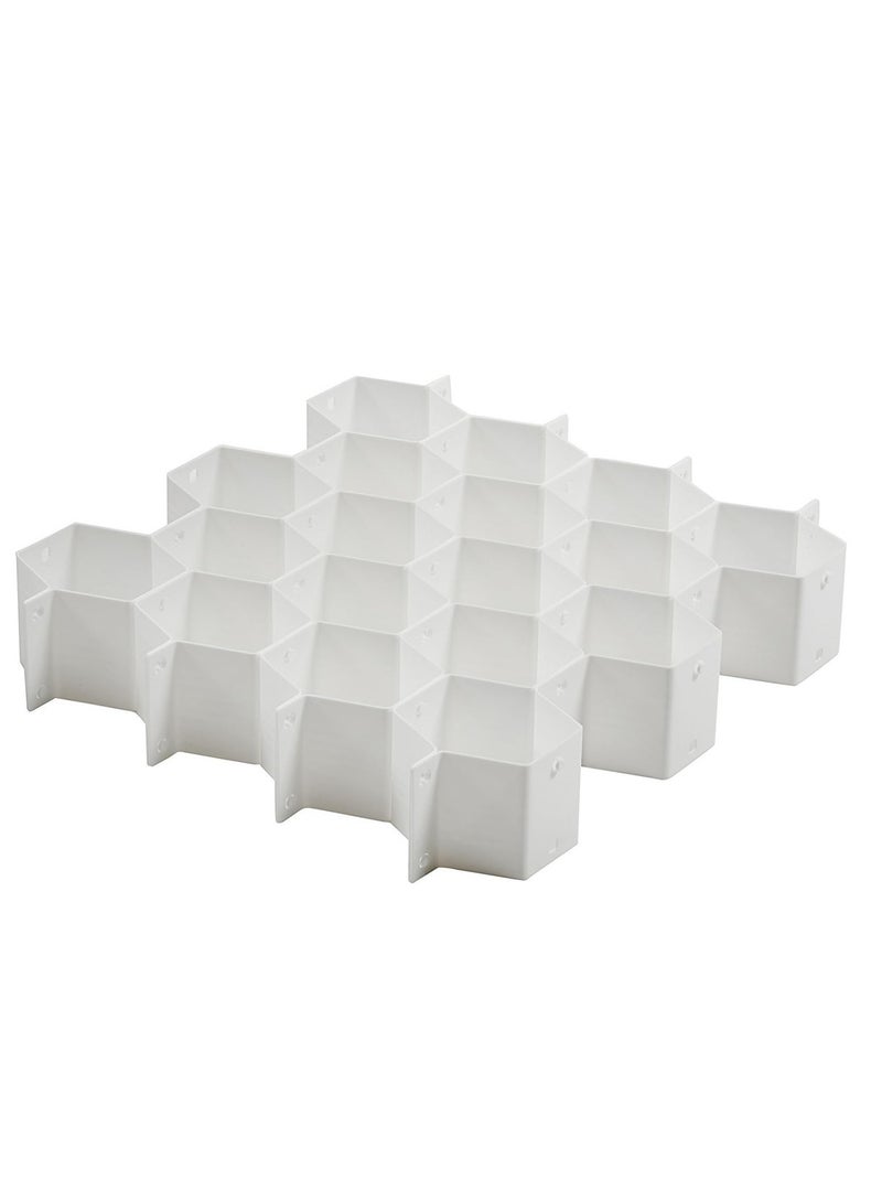 Whitmor 6025-3928 Honeycomb Drawer Organizer, 1 Count (Pack of 1), White - Image 1