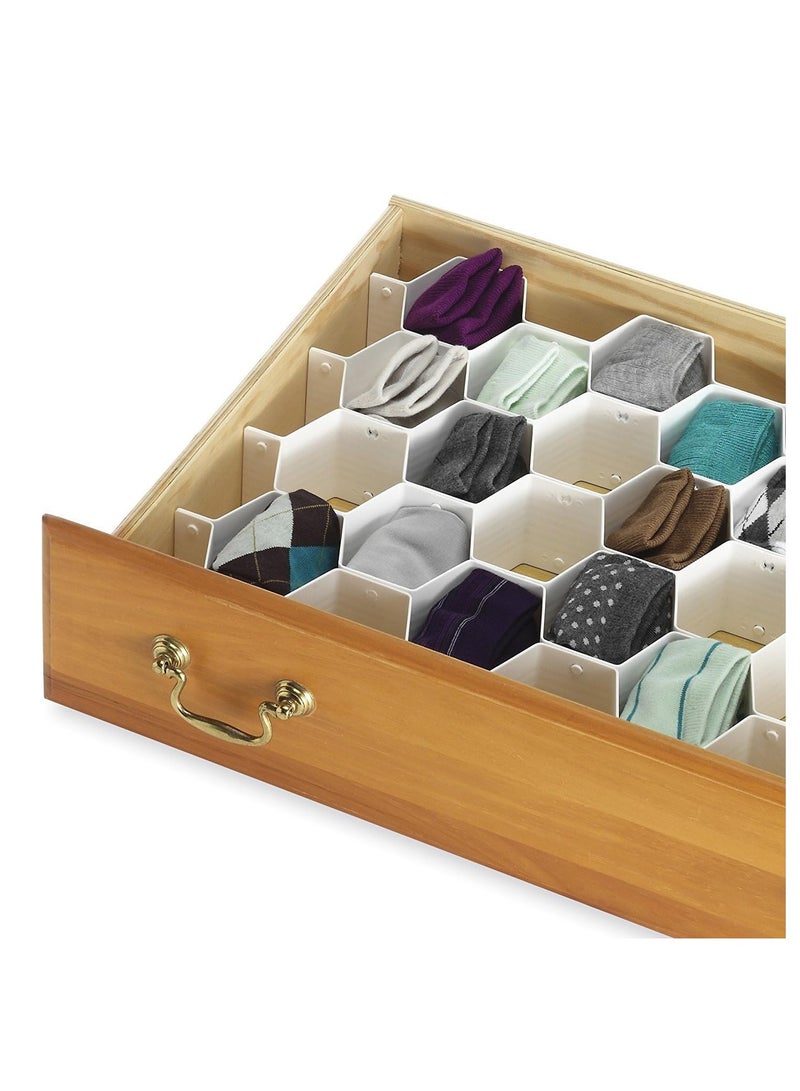 Whitmor 6025-3928 Honeycomb Drawer Organizer, 1 Count (Pack of 1), White - Image 3