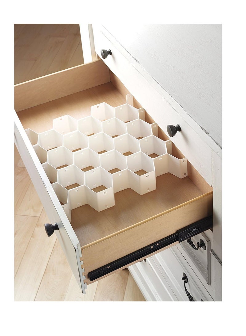 Whitmor 6025-3928 Honeycomb Drawer Organizer, 1 Count (Pack of 1), White - Image 2