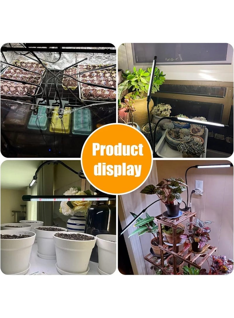 Dual LED Plant Grow Light with 360° Flexibility – Full Spectrum for Faster Growth and Better Health for Your Houseplants - Image 5