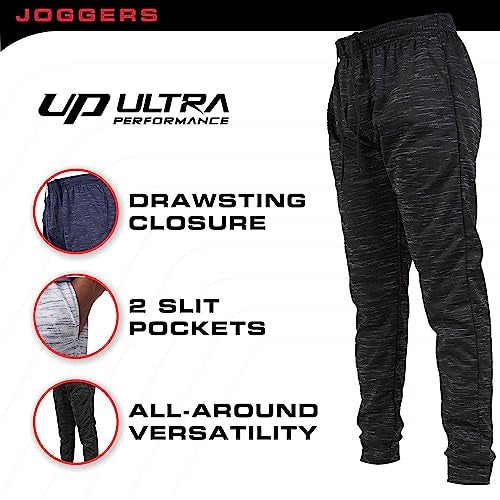 Ultra Performance بنطلونات رياضية للرجال 3 عبوات أداء فائق مع جيوب للرجال، صغير - 3X - Image 5