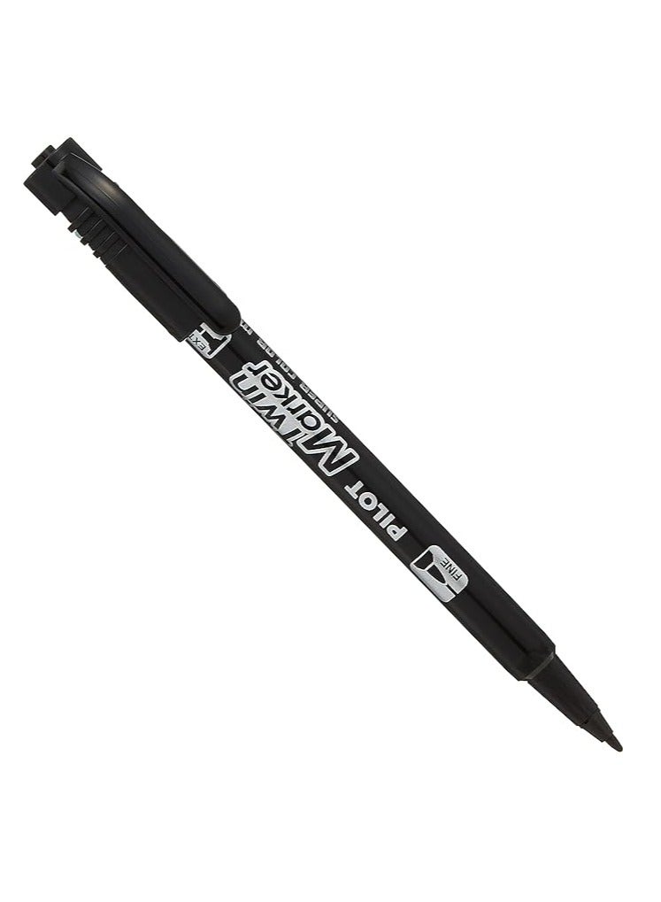 PILOT 5 Pieces Fine Tip Twin Marker Pen Black - Image 2