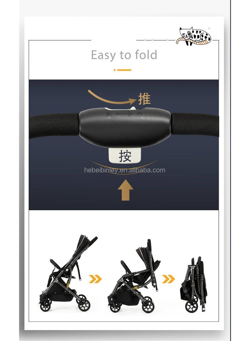 شيكو عربة أطفال شيكو خفيفه بذراع قلاب وعجلات مضادة للتثقب بها سله تخزين لاساسيات الطفل وقماش كتان معالج ضد الوبر - Image 4