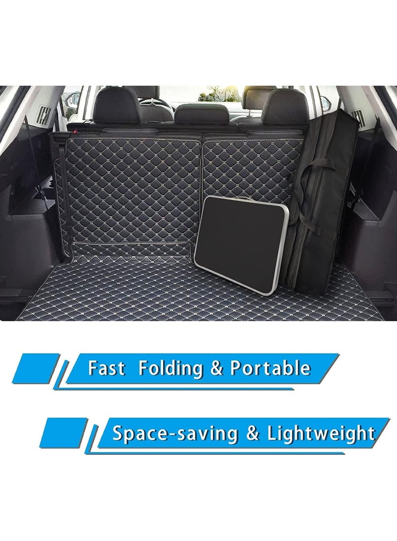 WAKYME Folding Camping Table 45*60CM Portable Pinic Table Adjustable Height Small Card Table Aluminum Foldable Lightweight with Carry Handle for Outdoor Indoor Hiking Camp BBQ Beach - Image 5