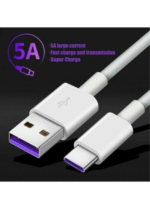 5A Type C USB-C 1M/ Super Charge Fast Data Cable for Huawei P20 P30 Pro Mate