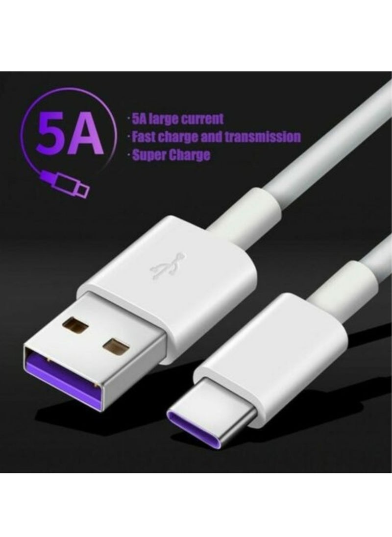 5A Type C USB-C 1M/ Super Charge Fast Data Cable for Huawei P20 P30 Pro Mate