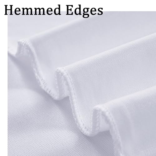 NSSONBEN 10x10 ft Wrinkle Free White Backdrop Curtains for Parties, Polyester Photo Backdrop Drapes 2 Panels 5x10ft for Wedding Birthday Party Photography Background Indoor Outdoor - Image 3