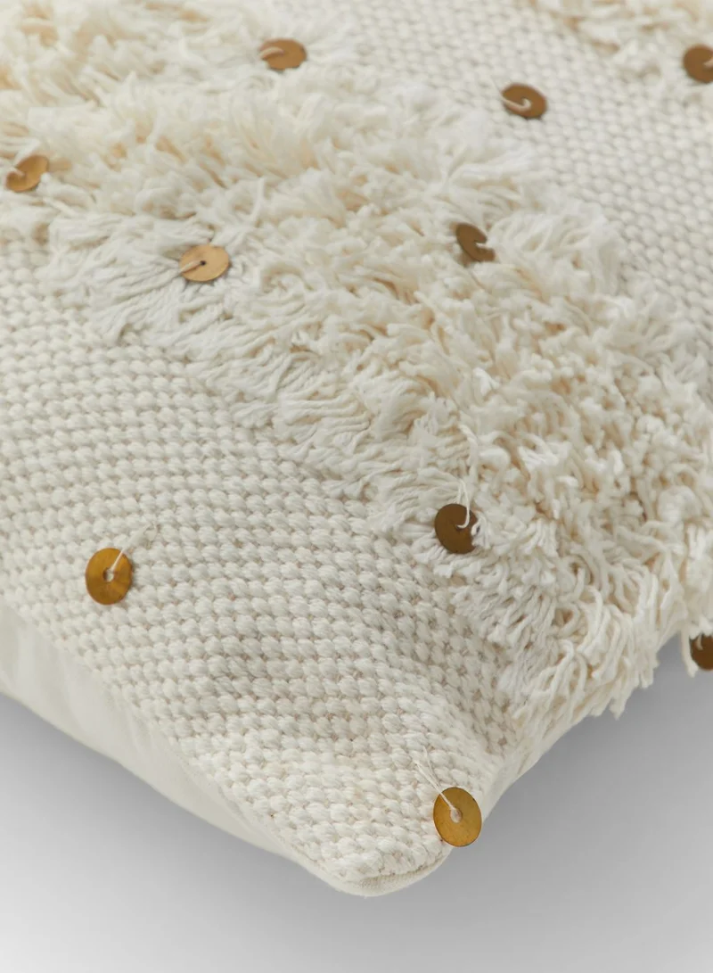 Noire Edit Sequin Cushion With Insert