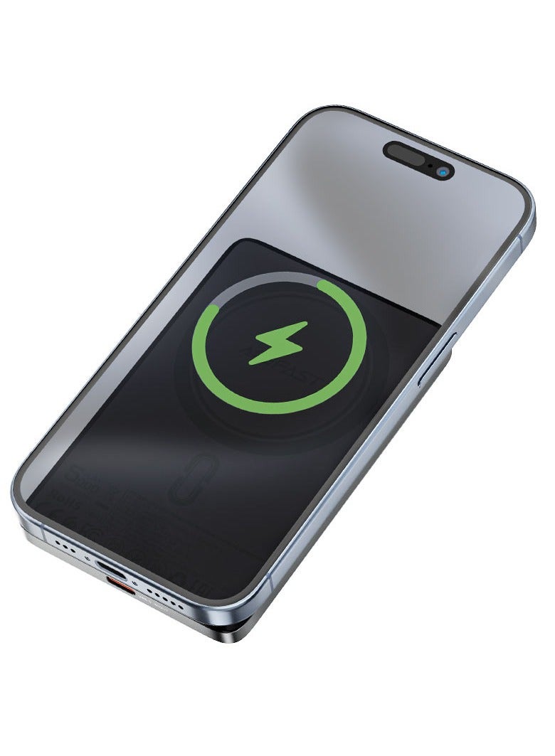 أسيفاست باور بانك مغناطيسي سريع الشحن اللاسلكي M8 PD18W بقدرة 5000 مللي أمبير في الساعة - Image 2