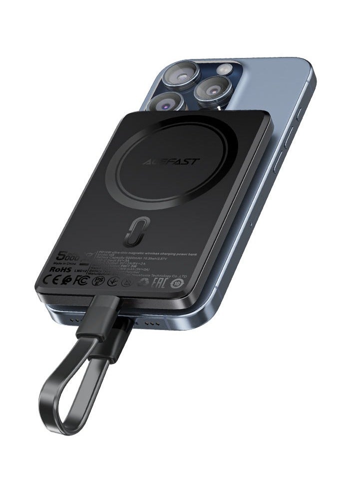 أسيفاست باور بانك مغناطيسي سريع الشحن اللاسلكي M8 PD18W بقدرة 5000 مللي أمبير في الساعة - Image 4
