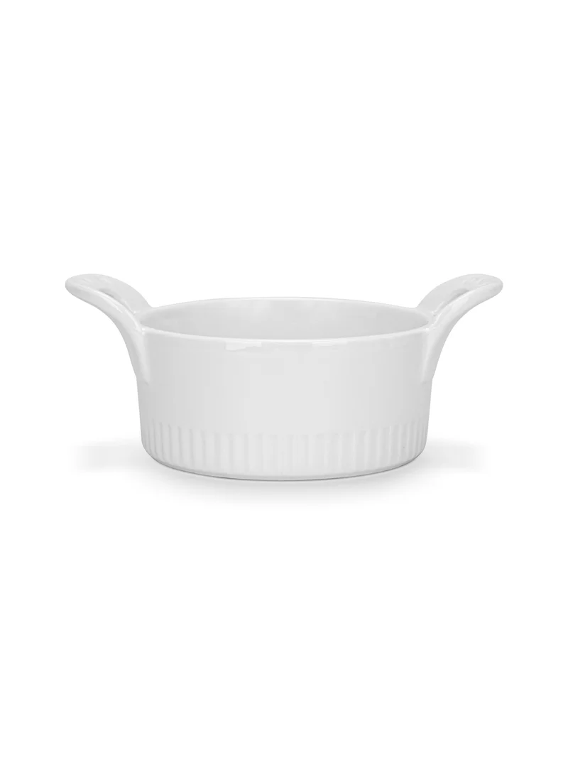 Fissman  2-Piece Round Baking Dish 10.5x6cm-250ml Porcelain Elegant White, Horeca Series  | Best Price UAE