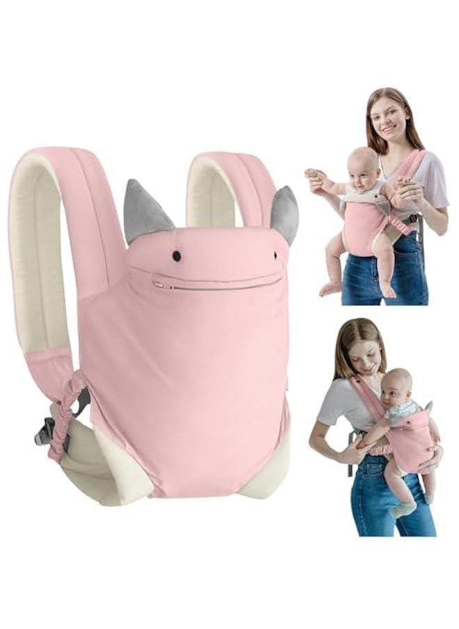 HOOKOR Baby Carrier Newborn to Toddler with Pocket, 4-in-1 Easy to Wear Ergonomic Adjustable Breathable Carrier Slings, Perfect for Baby Infants up to 35 lbs Toddlers (Pink)  - Image 2