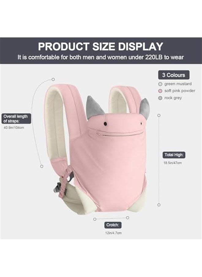HOOKOR Baby Carrier Newborn to Toddler with Pocket, 4-in-1 Easy to Wear Ergonomic Adjustable Breathable Carrier Slings, Perfect for Baby Infants up to 35 lbs Toddlers (Pink)  - Image 3