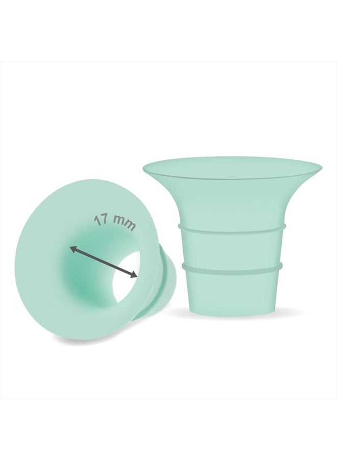 Maymom Flange 17mm Insert Compatible with Medela/Spectra/Elvie/momcozy/tsrete/Willow/Motif Luna/Ameda MYA Breastpump 24mm Breast Shields. Reduce 24mm Niple Tunnel Down to 17mm - Image 1