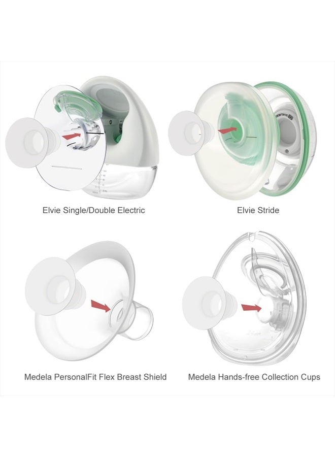 Maymom Flange 17mm Insert Compatible with Medela/Spectra/Elvie/momcozy/tsrete/Willow/Motif Luna/Ameda MYA Breastpump 24mm Breast Shields. Reduce 24mm Niple Tunnel Down to 17mm - Image 5