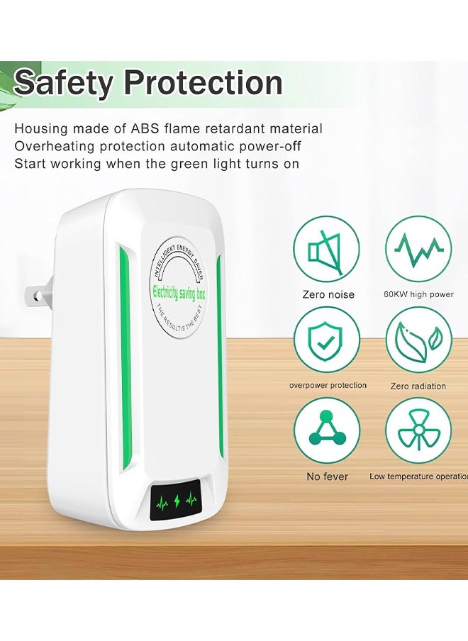 Generic - 2 Pack Energy Saving Device Household Smart Energy Saver with UK Plug Electricity Saving Box High Efficiency - Image 1