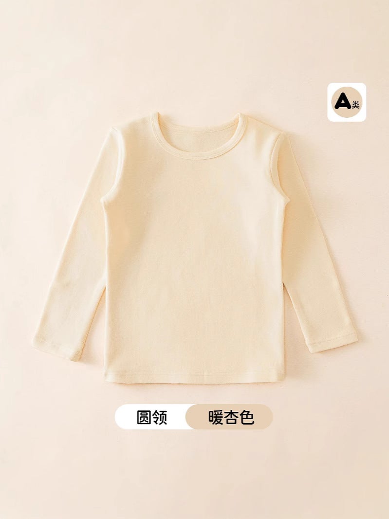 Children'S Light Plate Long Sleeve 100 Cotton 200G Solid Color Children'S Wear Base Shirt Blank Top T-Shirt - Image 4