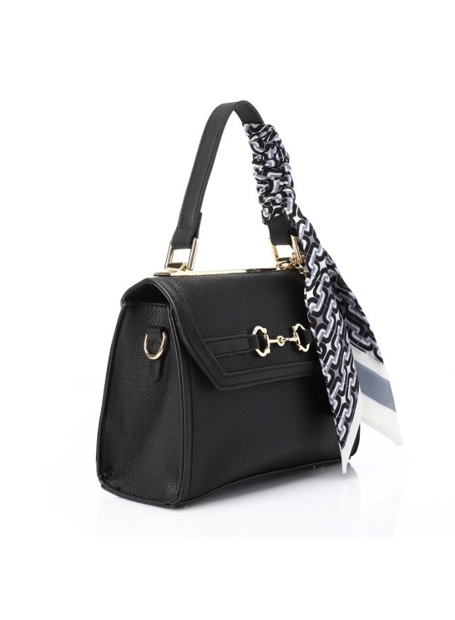 Dejavu BAGS DEE-DJTX-006 Self Pattern textured Leather Bag - Black For Women - Image 4