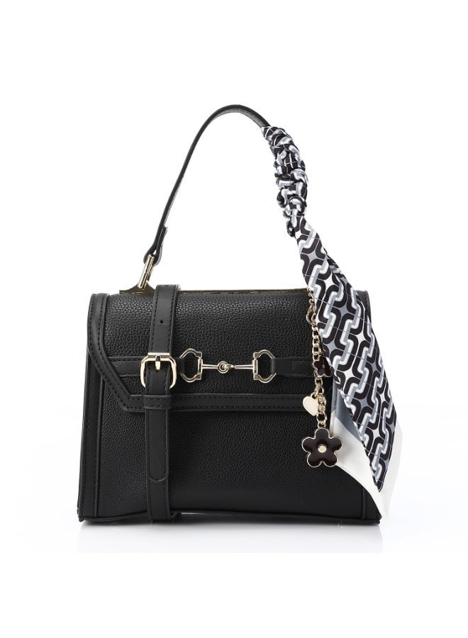 Dejavu BAGS DEE-DJTX-006 Self Pattern textured Leather Bag - Black For Women - Image 2