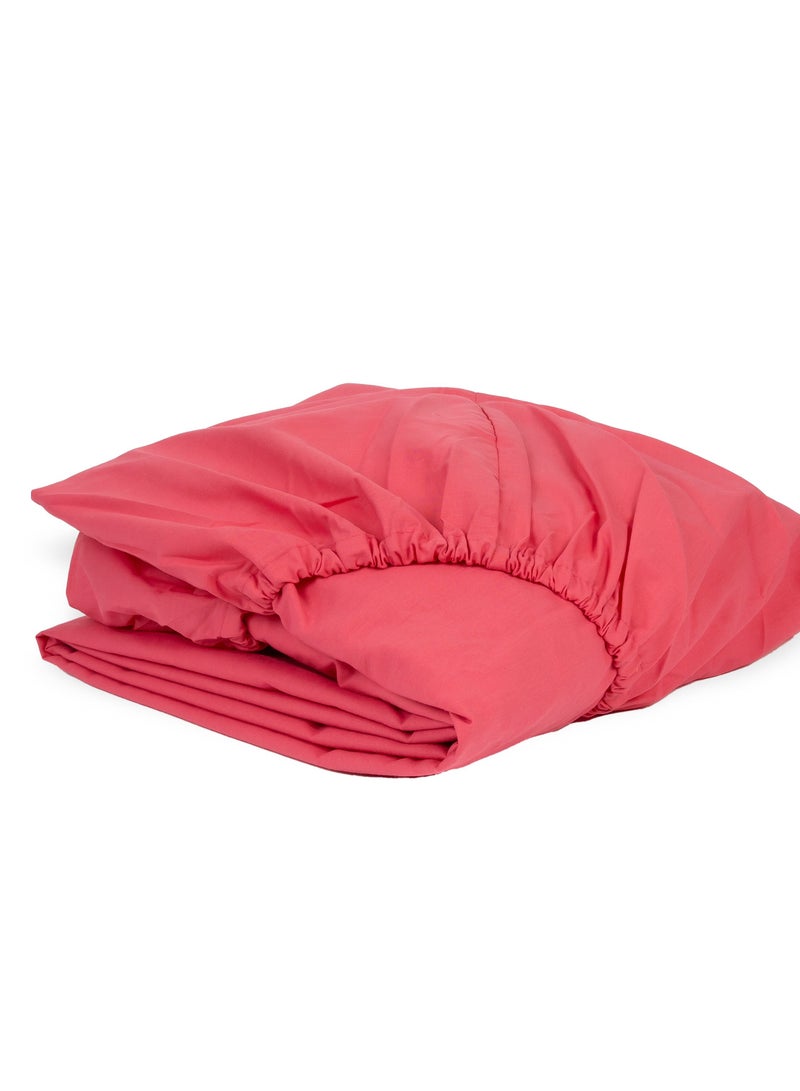 Home of linens شرشف مطاطي فوشيا 100x200  - Image 2
